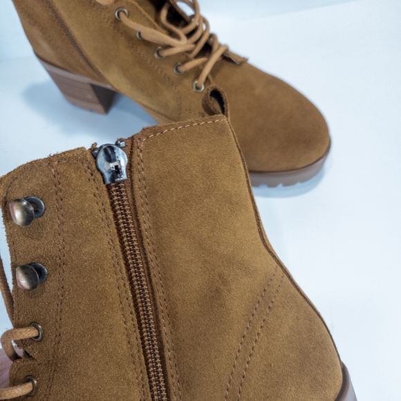 Anne Klein Abott Combat Boots Cognac -8.5 - Picture 11 of 13